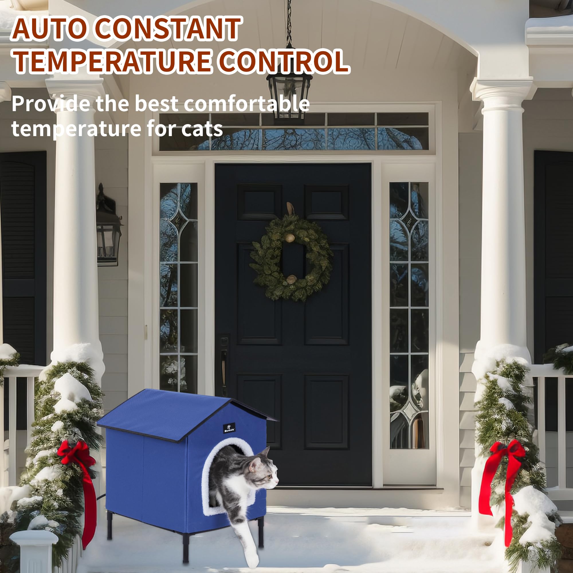MARUNDA heated cat house suitable for indoor or outdoor use, versatile pet shelter