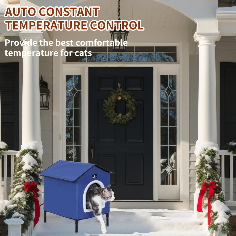 MARUNDA heated cat house suitable for indoor or outdoor use, versatile pet shelter