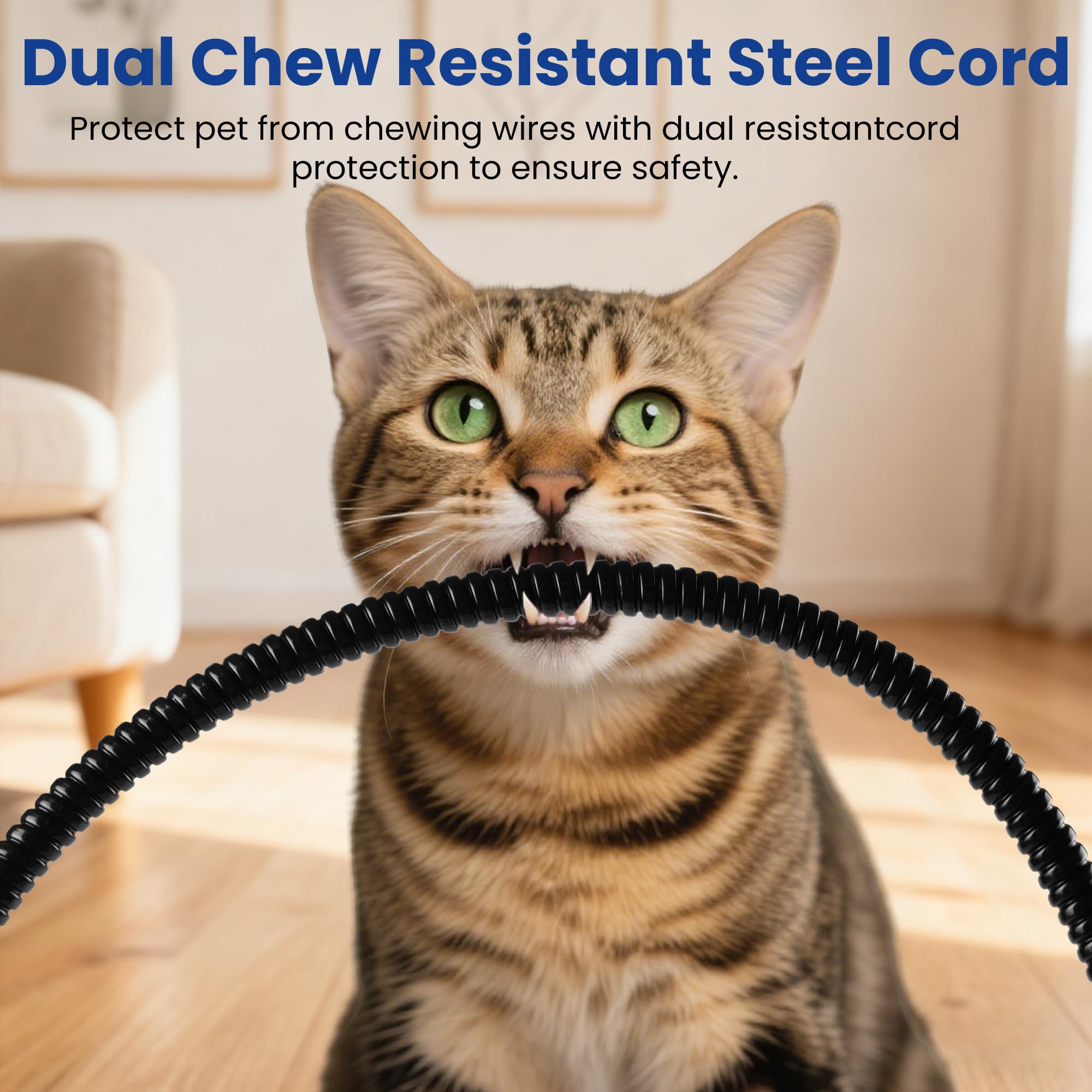 MARUNDA outdoor heated cat bed blue in-use on patio demonstrates outdoor comfort