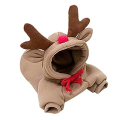 Maruomiki warm dog winter coat in coffee, stylish outerwear for cold-day walks.