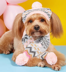 MaruPet Christmas display with hat and scarf on a pet for festive photos