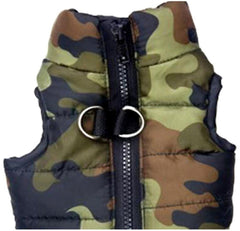 MaruPet Winter Vest XXS back view shows windproof silhouette for small dogs