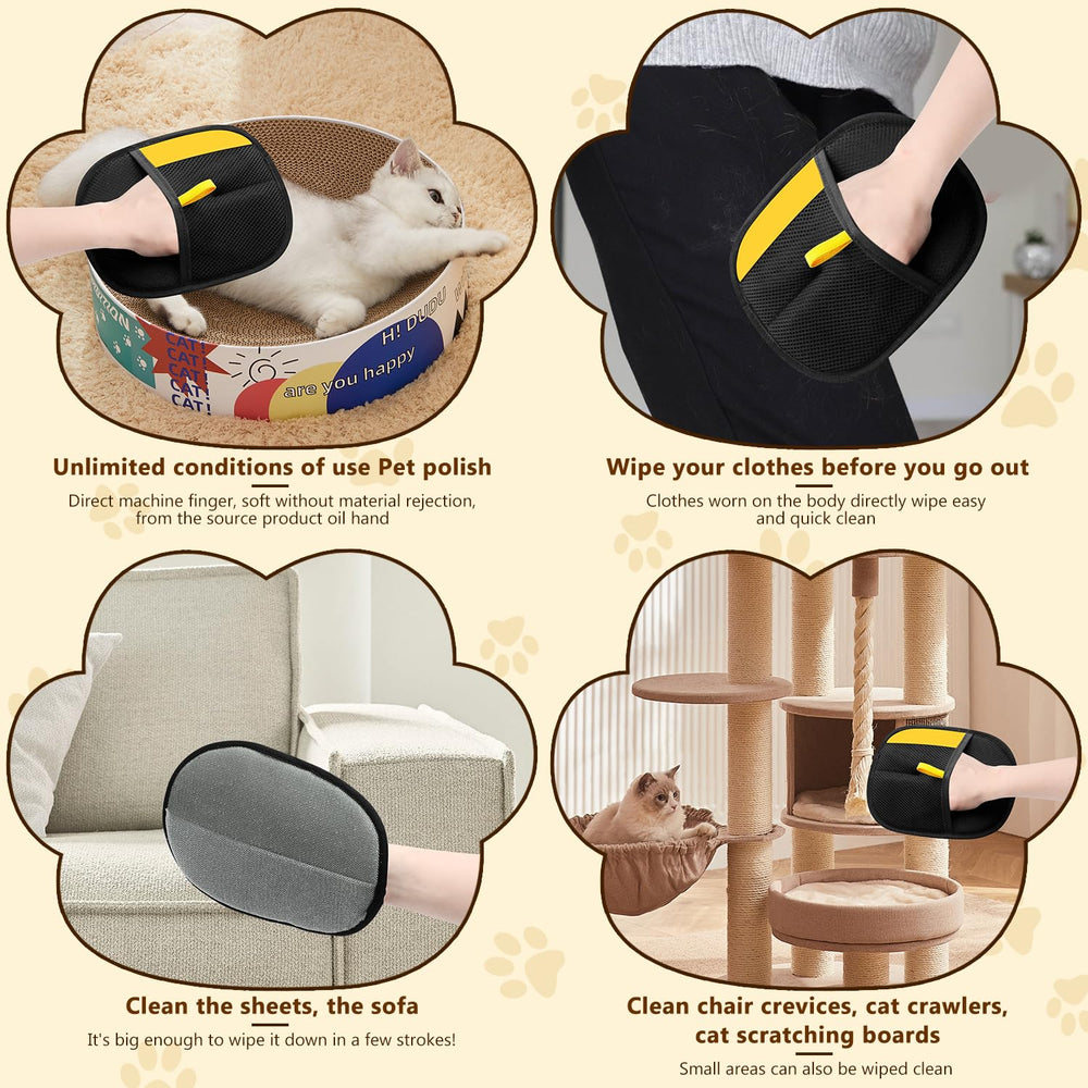 Marveher packaging shows reusable gloves for eco-friendly grooming.