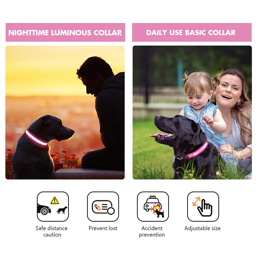MASBRILL Light Up Collar quick-release-buckle ensures easy, secure fitting