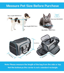 MASKEYON pet carrier with 3 entrances offers easy access for pets.