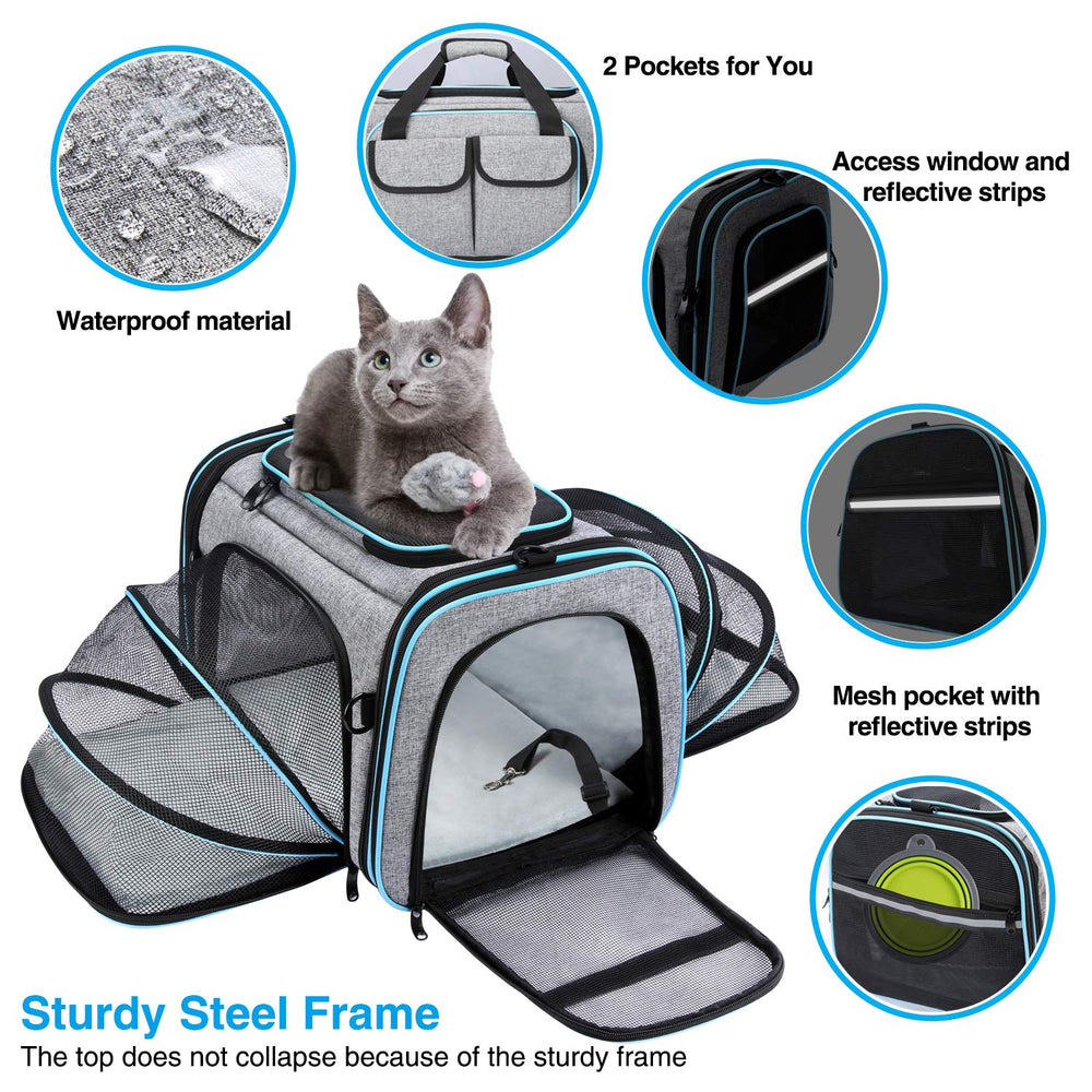 MASKEYON anti-escape zippers prevent pets from escaping during flights.
