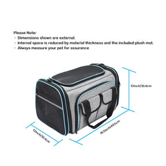 MASKEYON soft-sided expandable sides provide extra room for pets.
