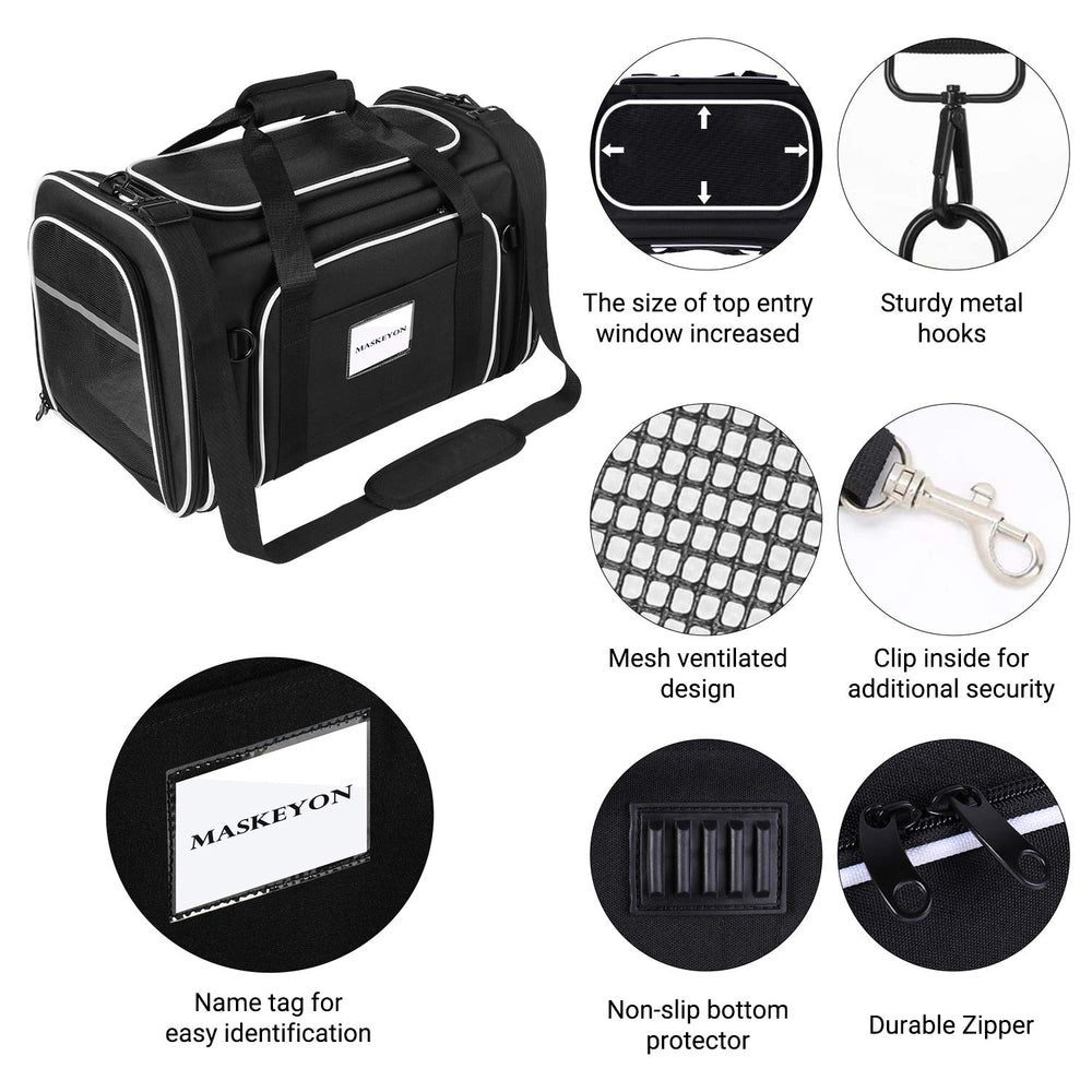 MASKEYON under-seat airline-compatible design fits under cabin seats for ease of travel