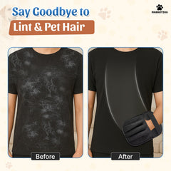 Maskotiks electrostatic glove attracts hair with light touch, quick pickup on fabrics.