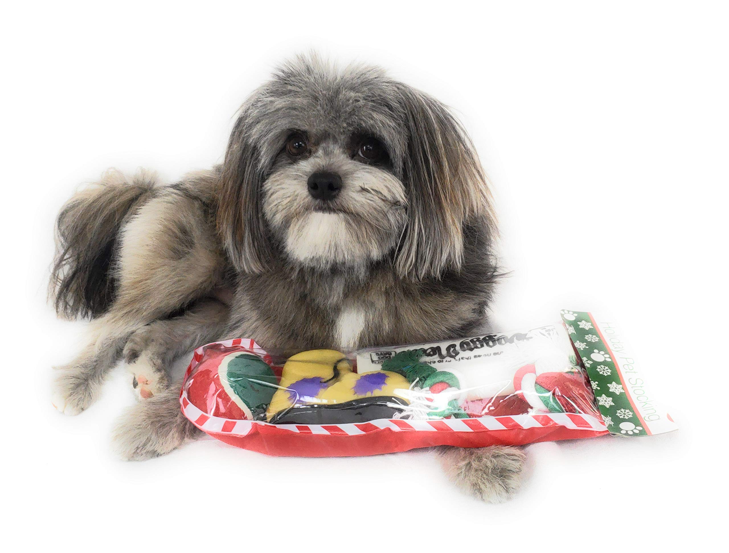 Massca knotted rope Christmas toy supports teething and interactive tug games.