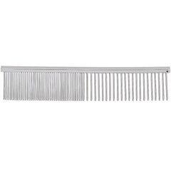 Master Grooming Tools Greyhound comb teeth close-up shows hardened steel durability