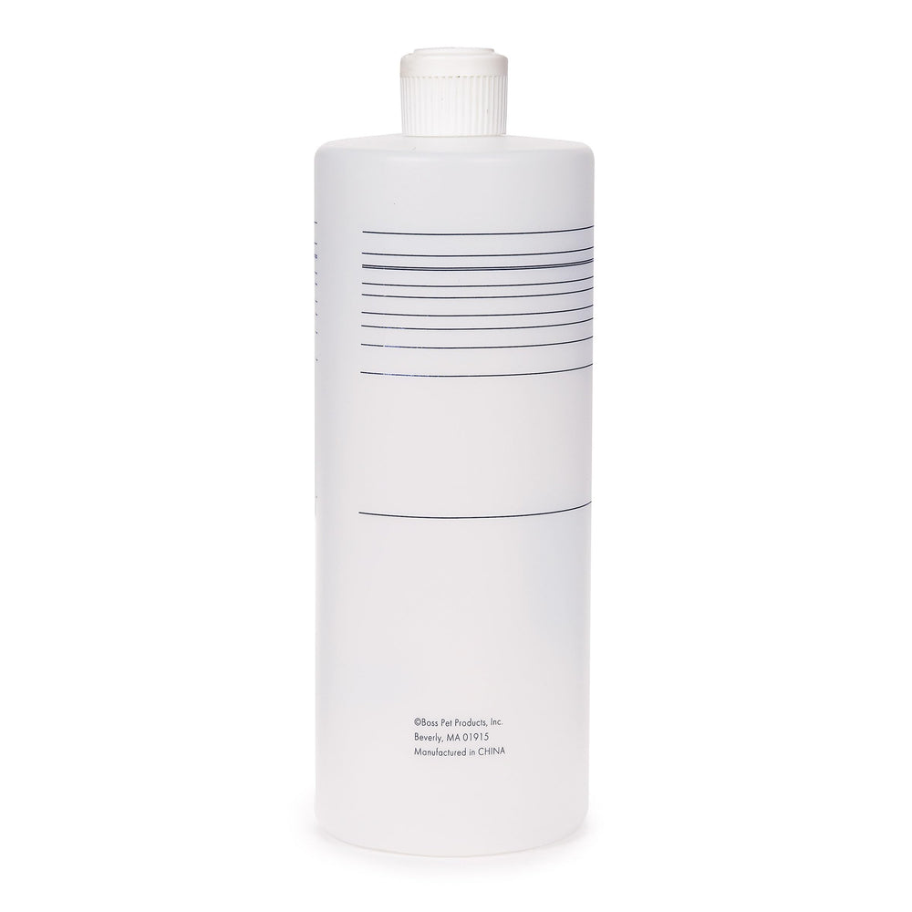 Master Grooming Tools Top Performance Mixing Bottle 32oz pop-top showing easy pouring for on-the-go grooming.