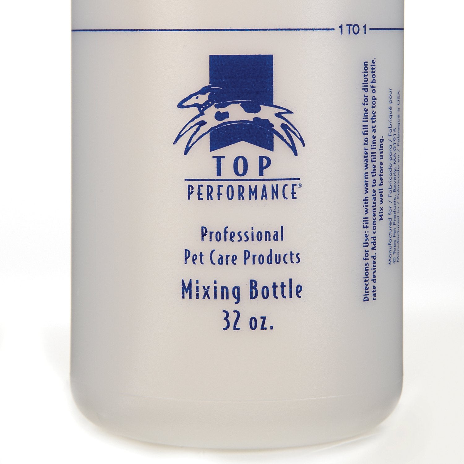 Master Grooming Tools Top Performance Mixing Bottle 32oz shake-action shot for even mixing.