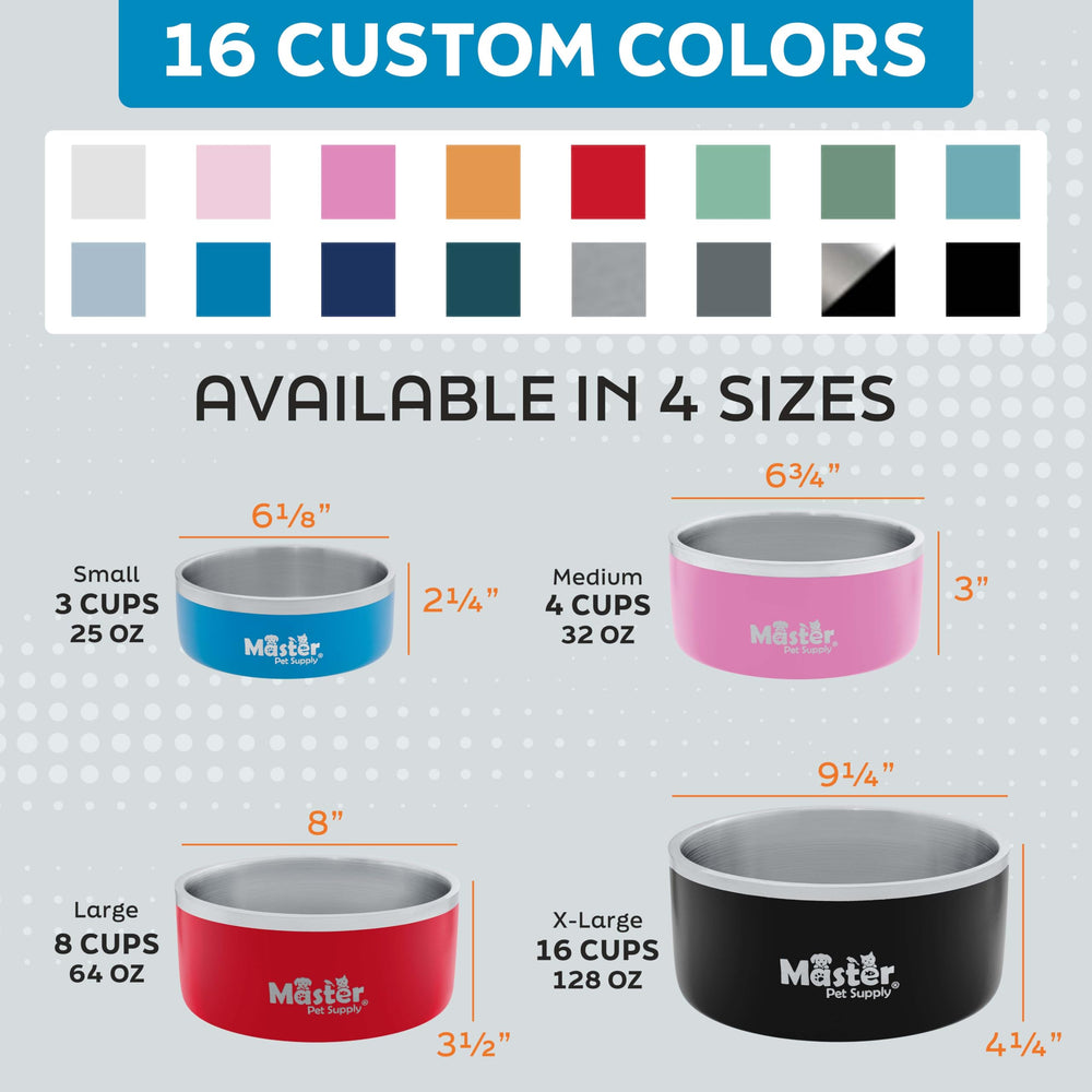 Master Pet Supply dishwasher-safe dog bowl for easy cleanup.