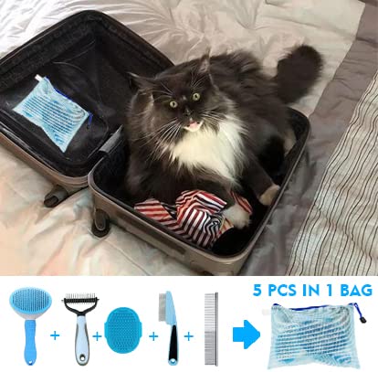 MASTER QUEEN blue travel case stores tools for grooming on the go