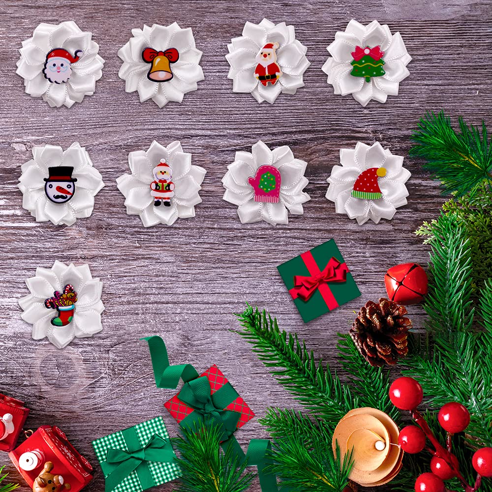 Masue Pets Christmas dog bows styled on a small dog for holiday charm.