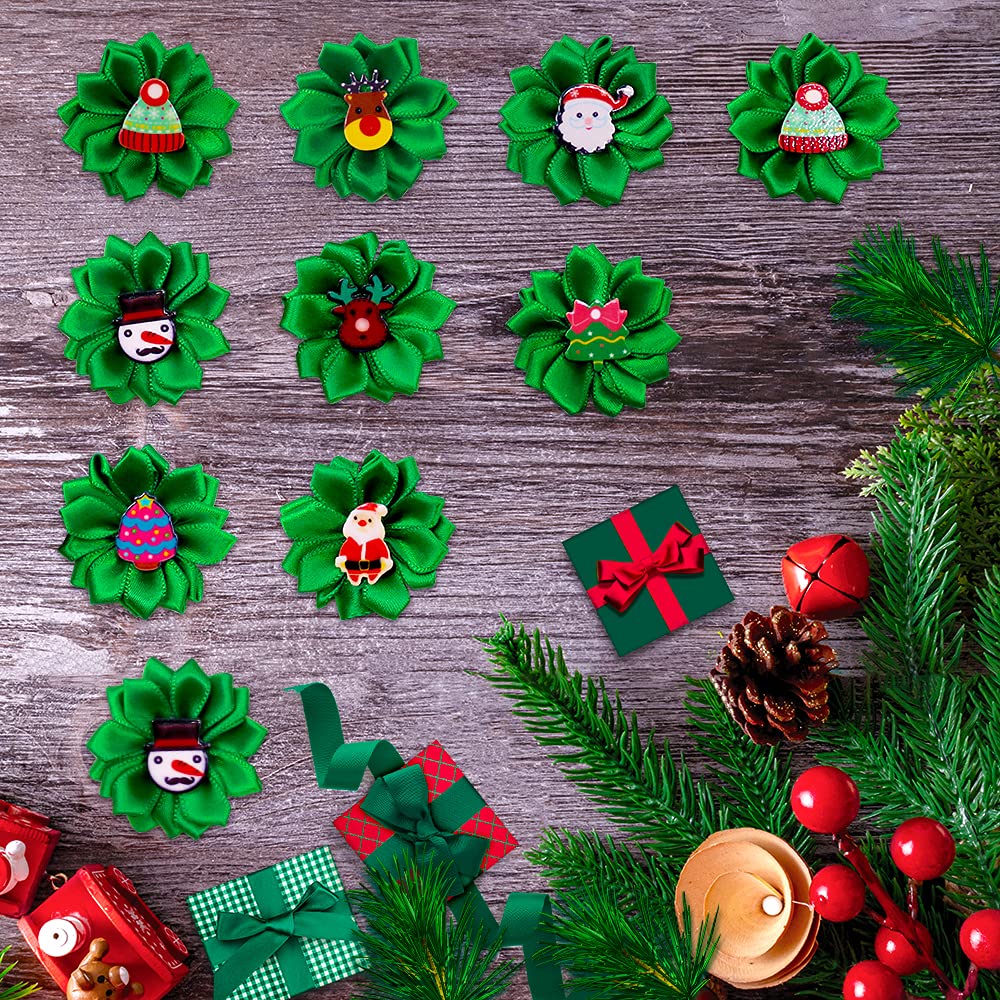 Masue Pets bows with petal-center accents create cute holiday looks.