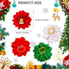 Masue Pets bows feature snowflake accents for charming holiday detail.