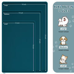 Bandeja MateeyLife con borde elevado para alimentar a perros y gatos sin desorden