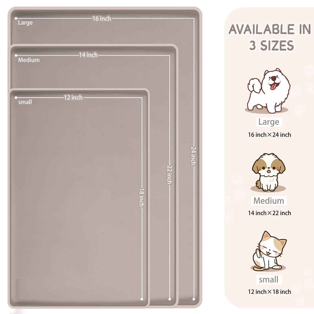 MateeyLife anti-slip dog bowl mat keeps bowls in place during meals