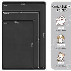 MateeyLife anti-slip dog bowl mat prevents bowls from sliding during meals.