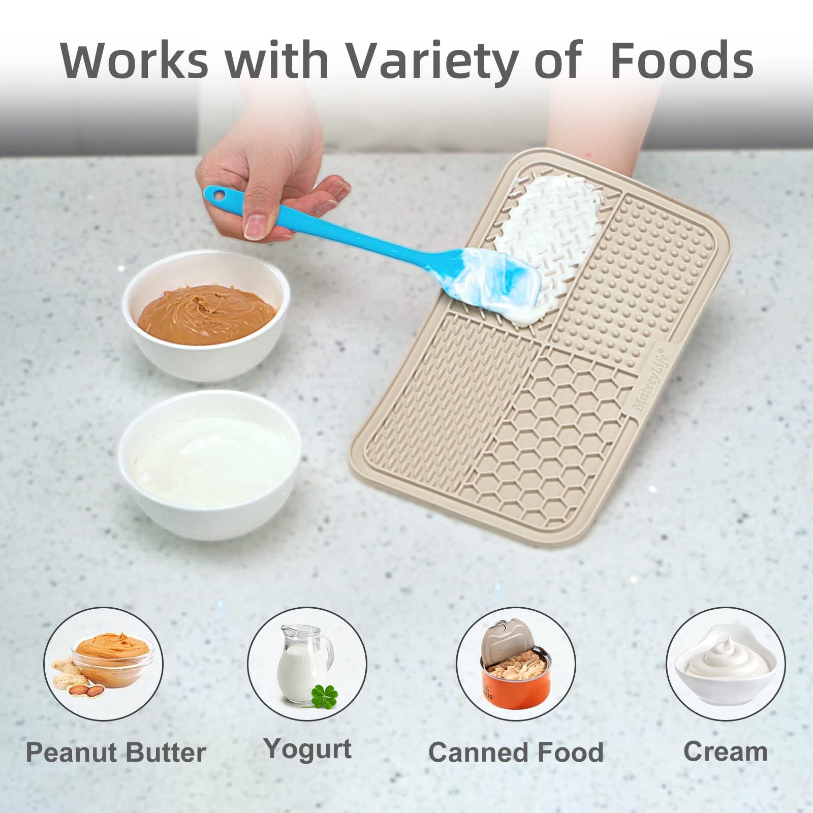 MateeyLife bath-time licking pad for stress relief and interactive enrichment
