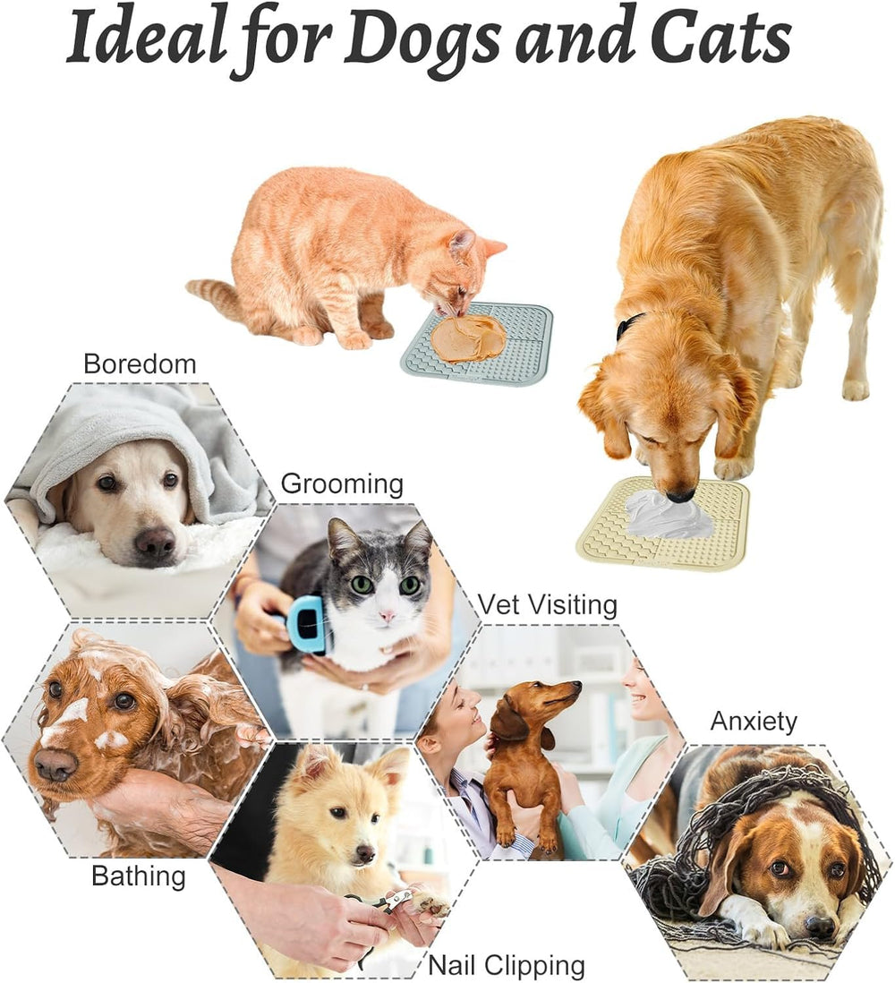 MateeyLife cat lick mat used for anxiety relief during quiet play.