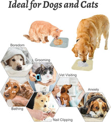 MateeyLife cat lick mat used for anxiety relief during quiet play.
