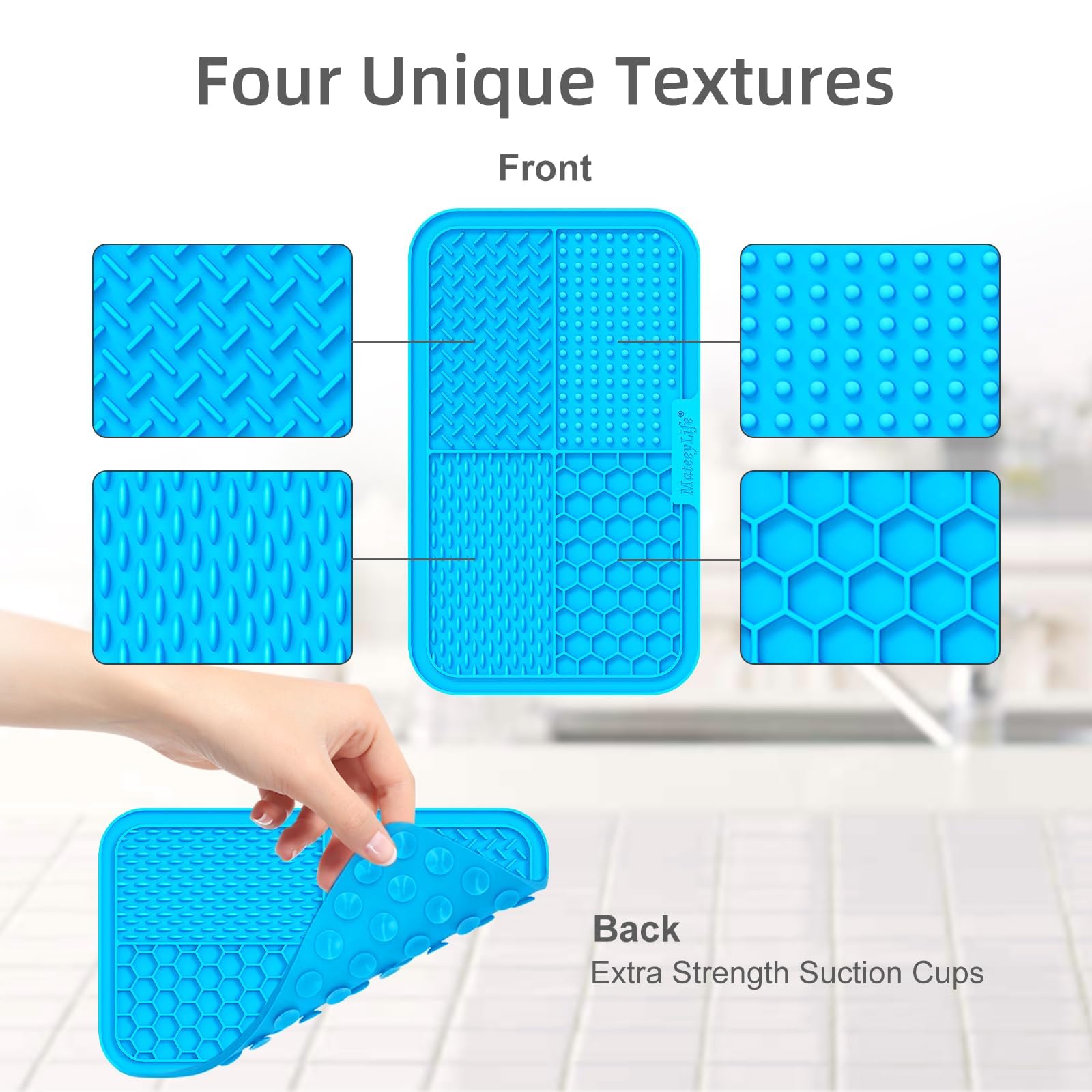 MateeyLife lick mat is dishwasher-safe for easy cleaning after treats and meals
