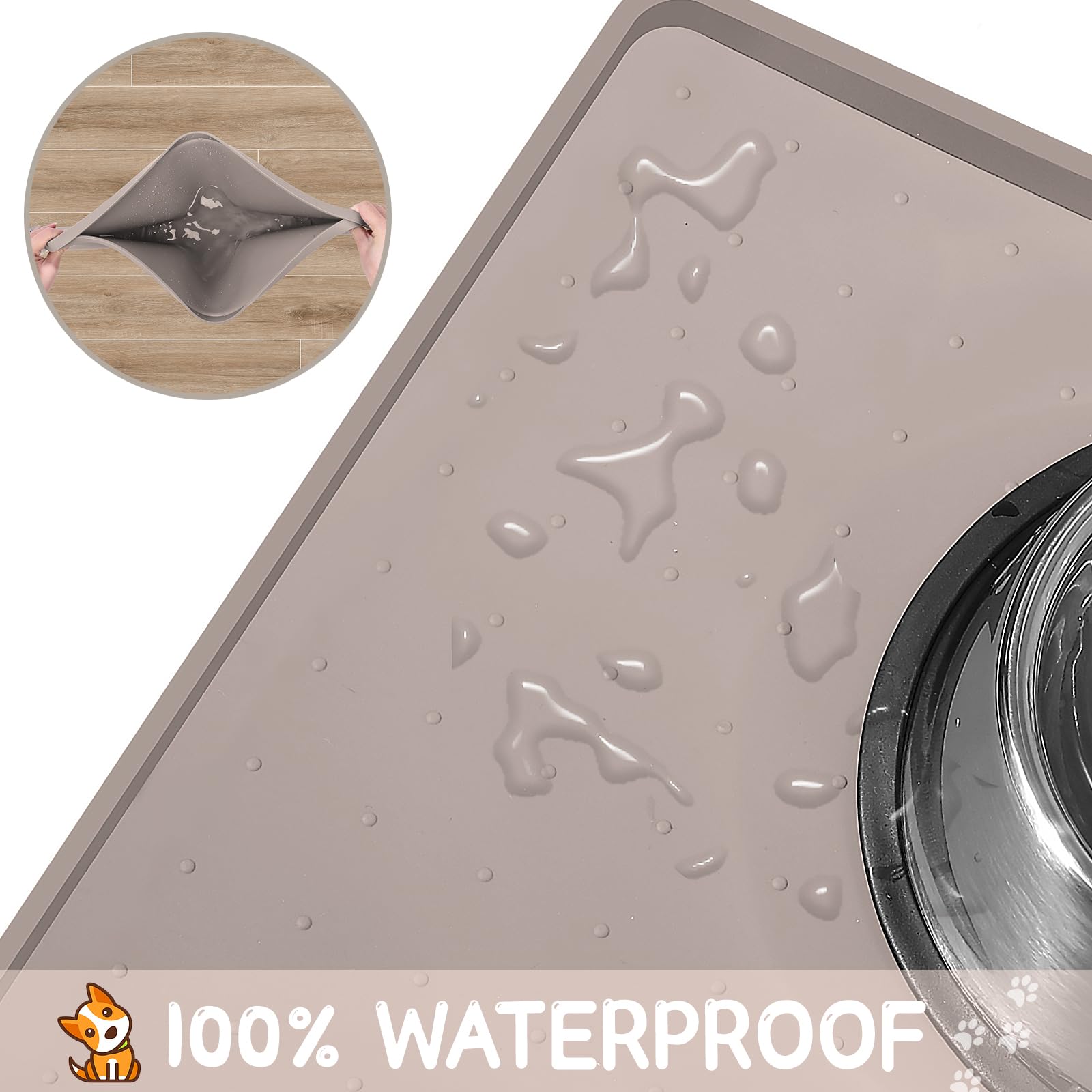 MateeyLife silicone mat is dishwasher-safe and easy to clean after meals.