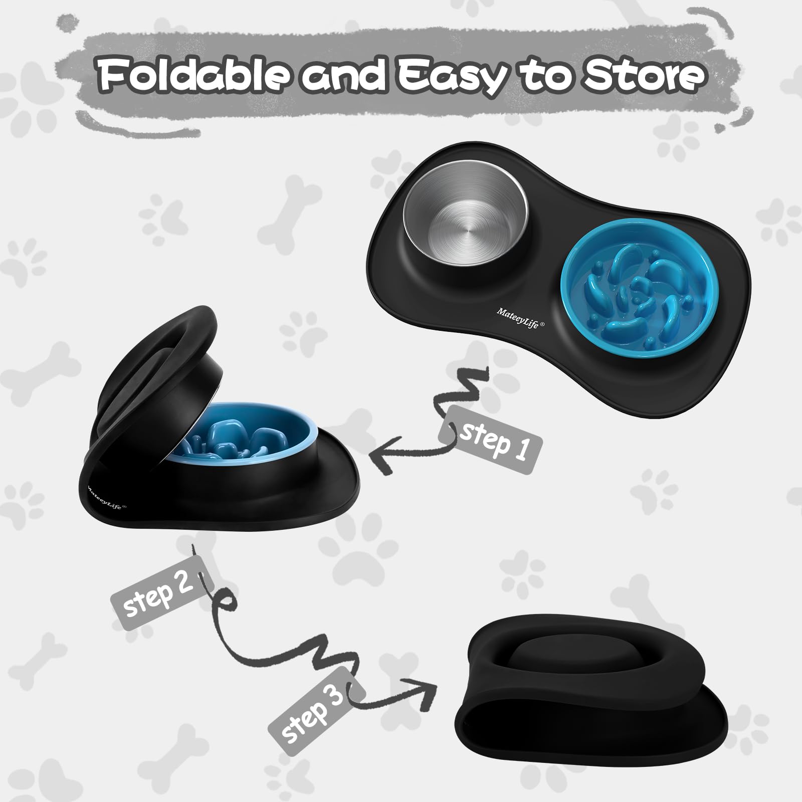 MateeyLife foldable mat stores compactly for travel and setups.