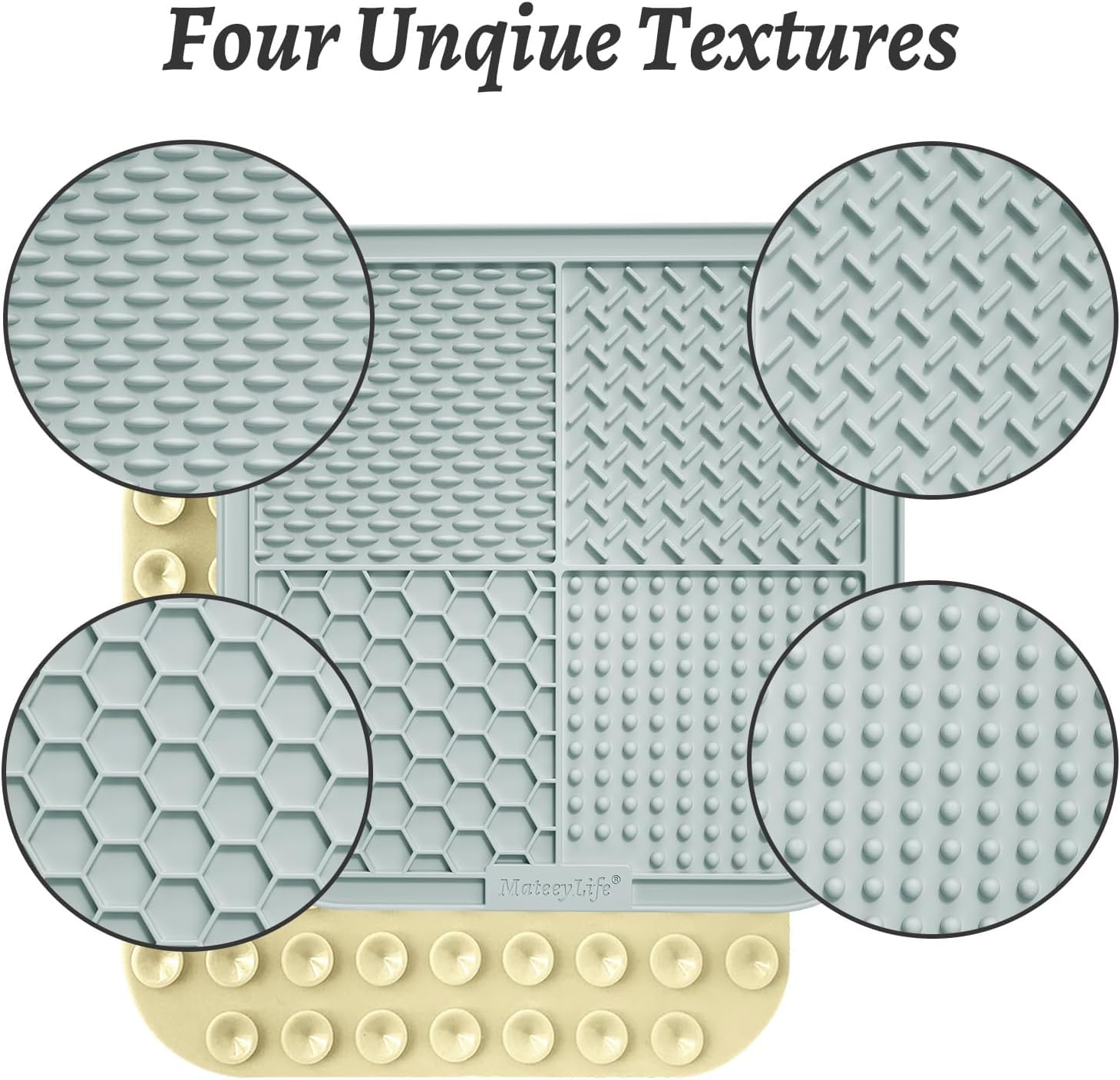 MateeyLife dog lick mat shown during grooming to calm baths.