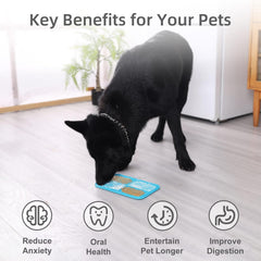 MateeyLife four-quadrant lick mat surface encourages varied treats while reducing food gobbling