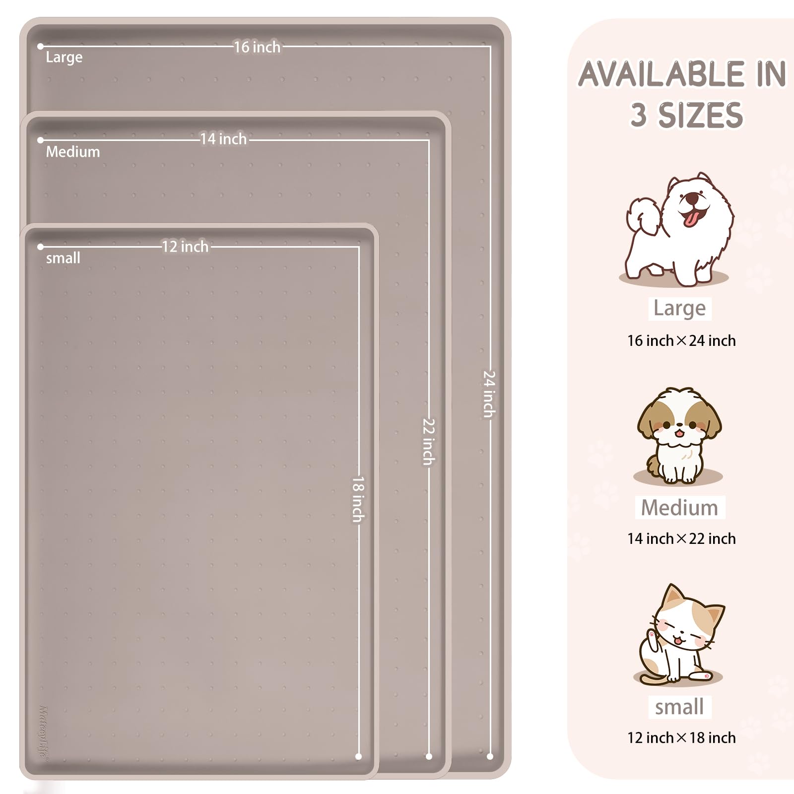 MateeyLife raised-edge silicone mat contains spills during meals.