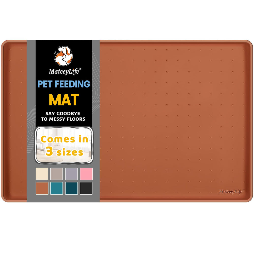 MateeyLife silicone mat on floor showing spill containment and sturdy surface