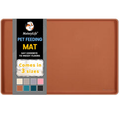 MateeyLife silicone mat on floor showing spill containment and sturdy surface