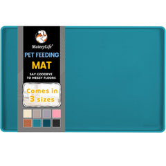 MateeyLife silicone cat and dog food mat roll-up travel keeps meals mess-free.