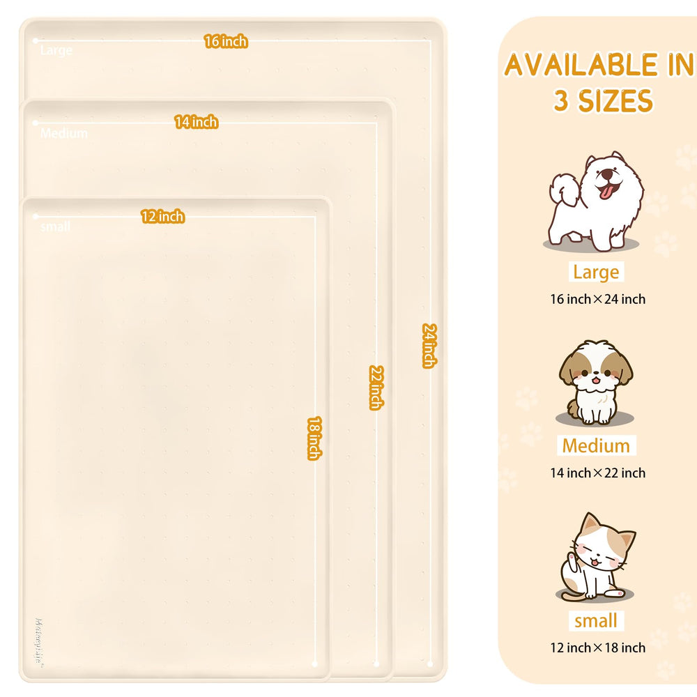 MateeyLife waterproof pet mat prevents leaks and keeps the area dry.