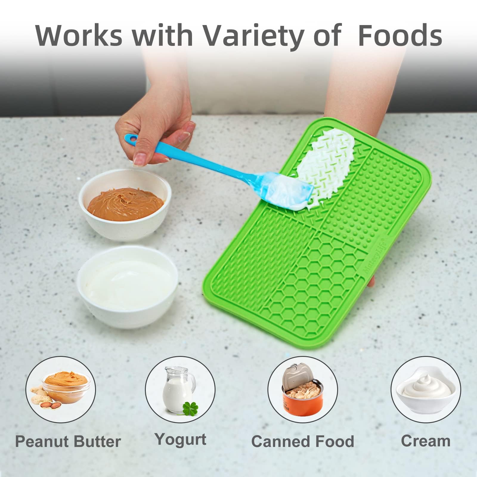 MateeyLife pack includes spatula and brush for effortless prep and scrubbing