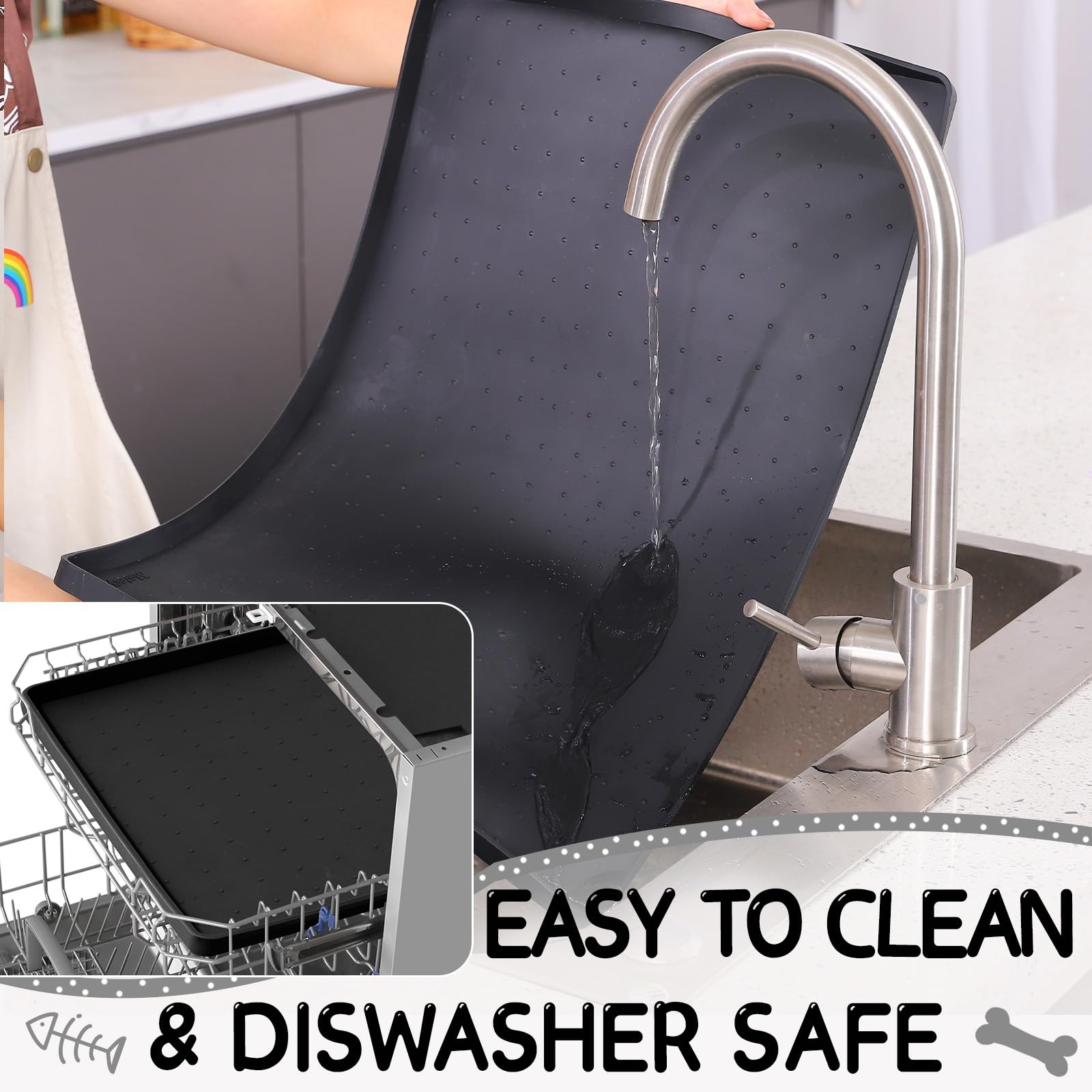 MateeyLife versatile use under sink or as shoe mat when not used for pets.