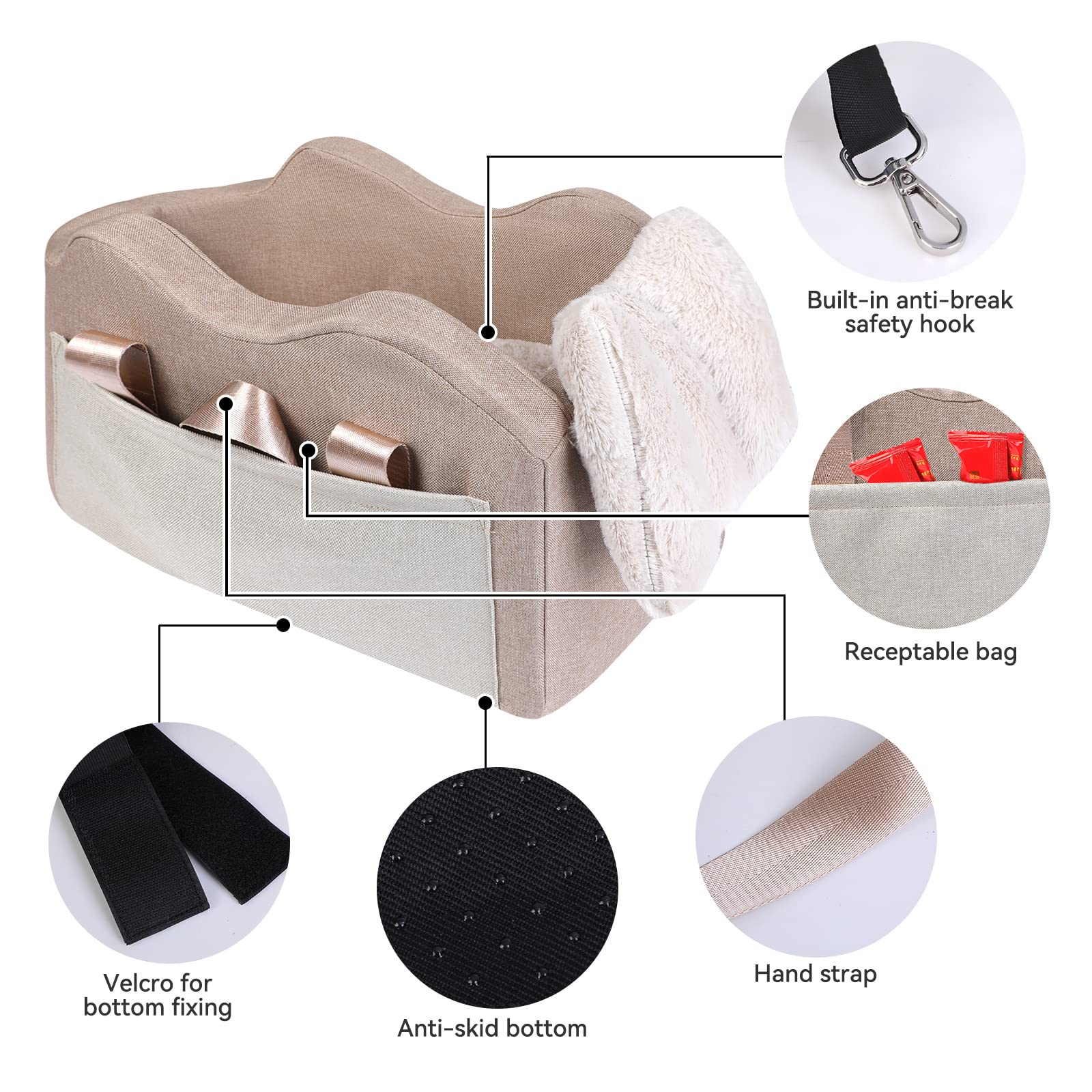 Matsofamic dog car seat booster view for scenery