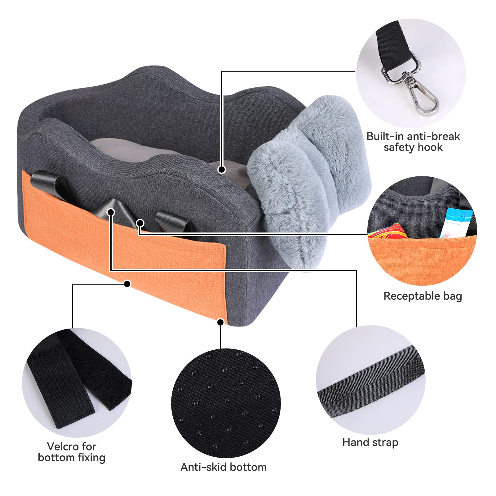 Matsofamic side-pocket design offers travel storage for treats and pads