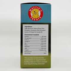 Mattie's Treats mini heart-shaped treats for small dogs and portion control.