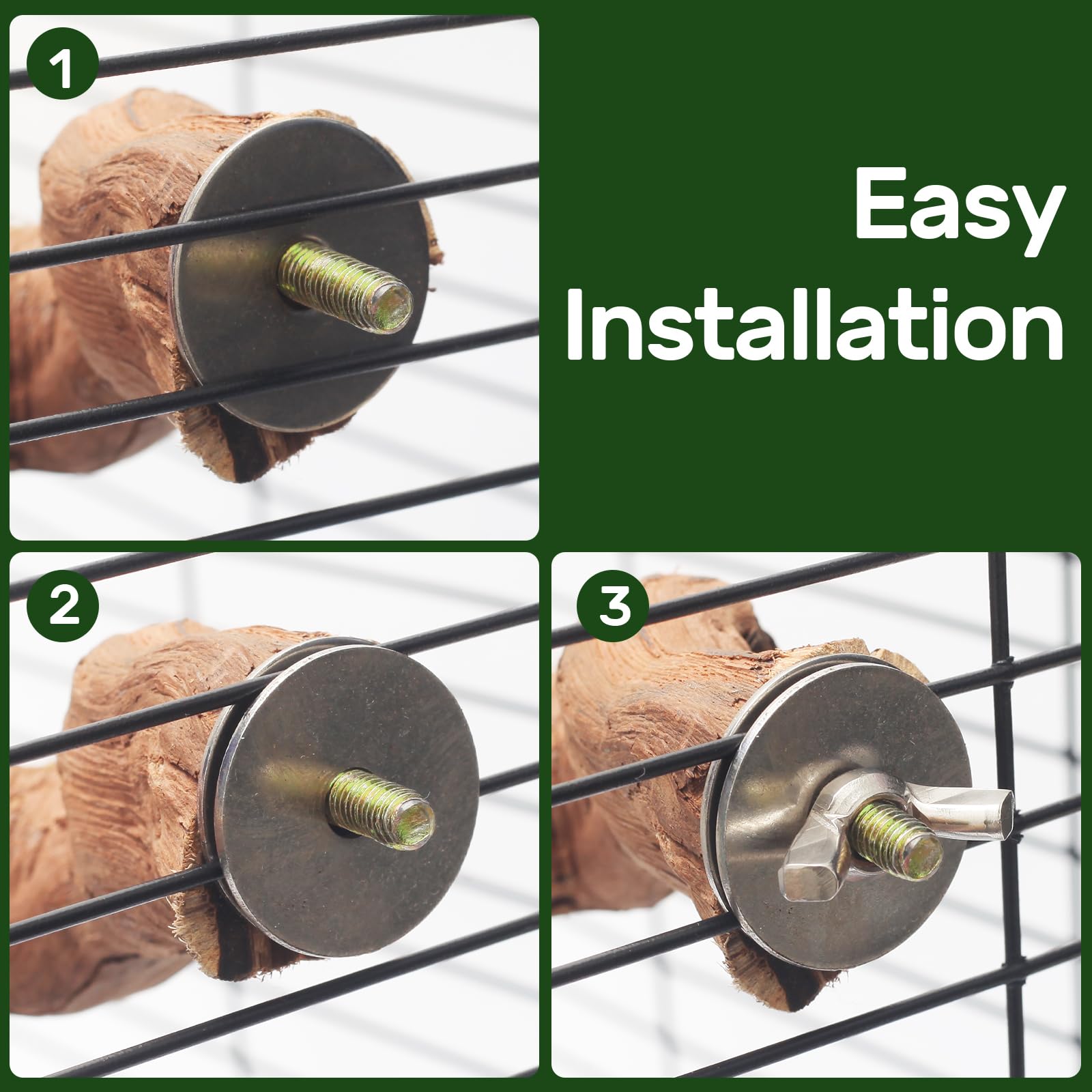Matutinus cage-accessory-set complements cages with ready-to-use perches and chews.