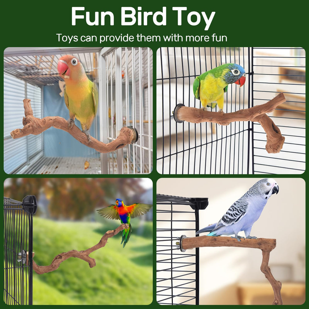 Matutinus chewing stick offers enrichment during cage time with natural textures.