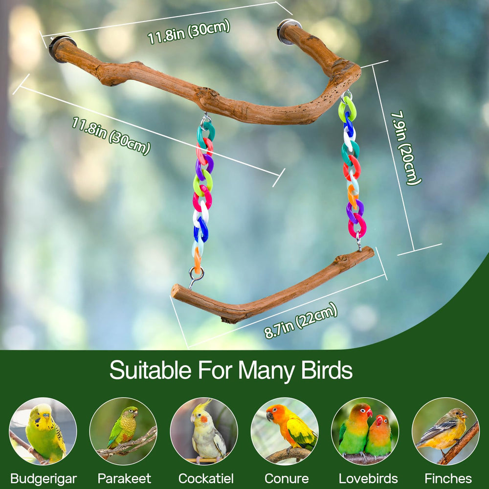 Matutinus cockatiel conure perch encourages active play and exploration