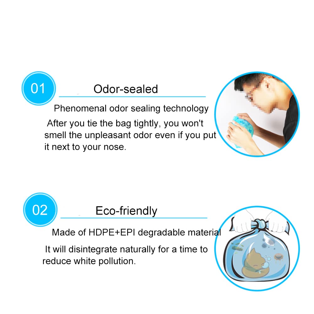 Mavere cat litter bags with handles enable secure tying and disposal.