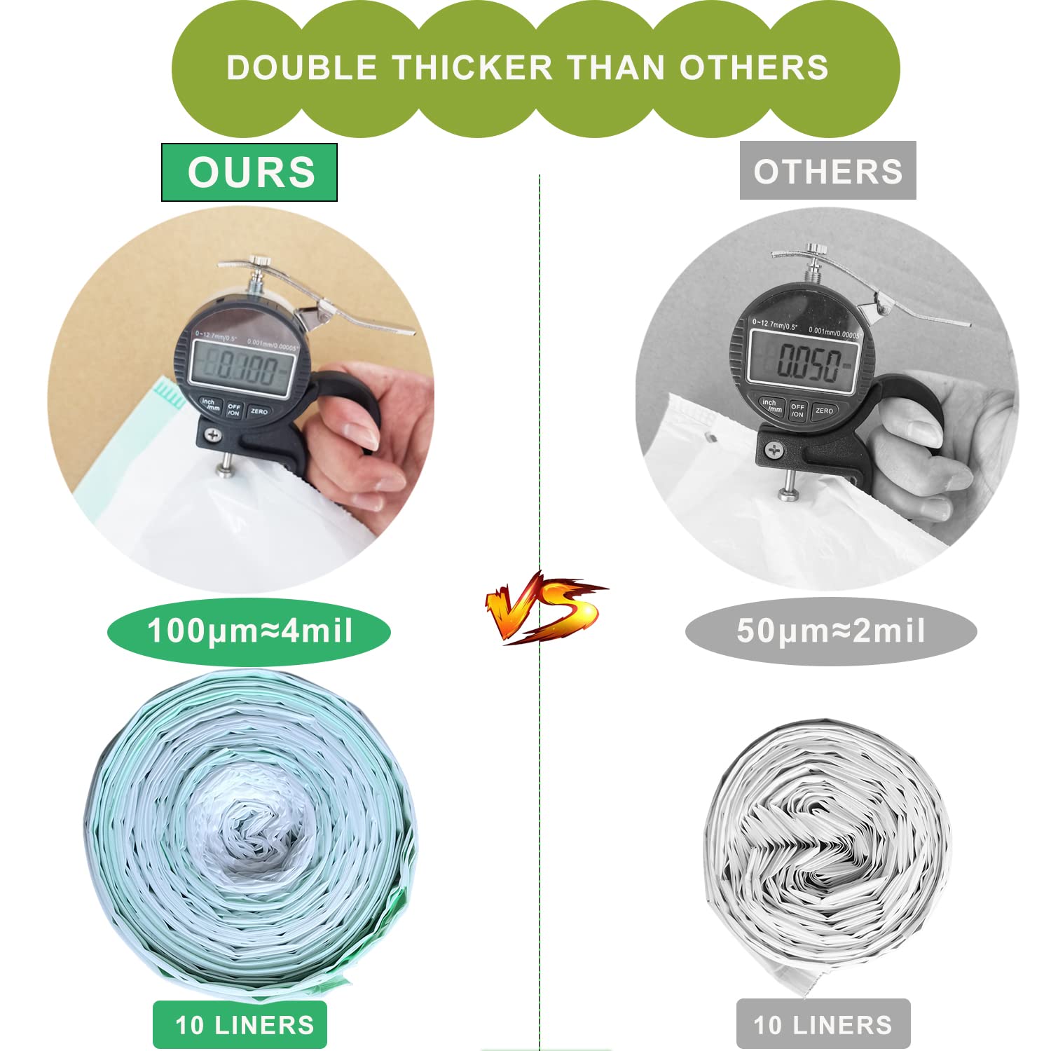 Mavere jumbo litter liners drawstrings closeup for quick disposal.