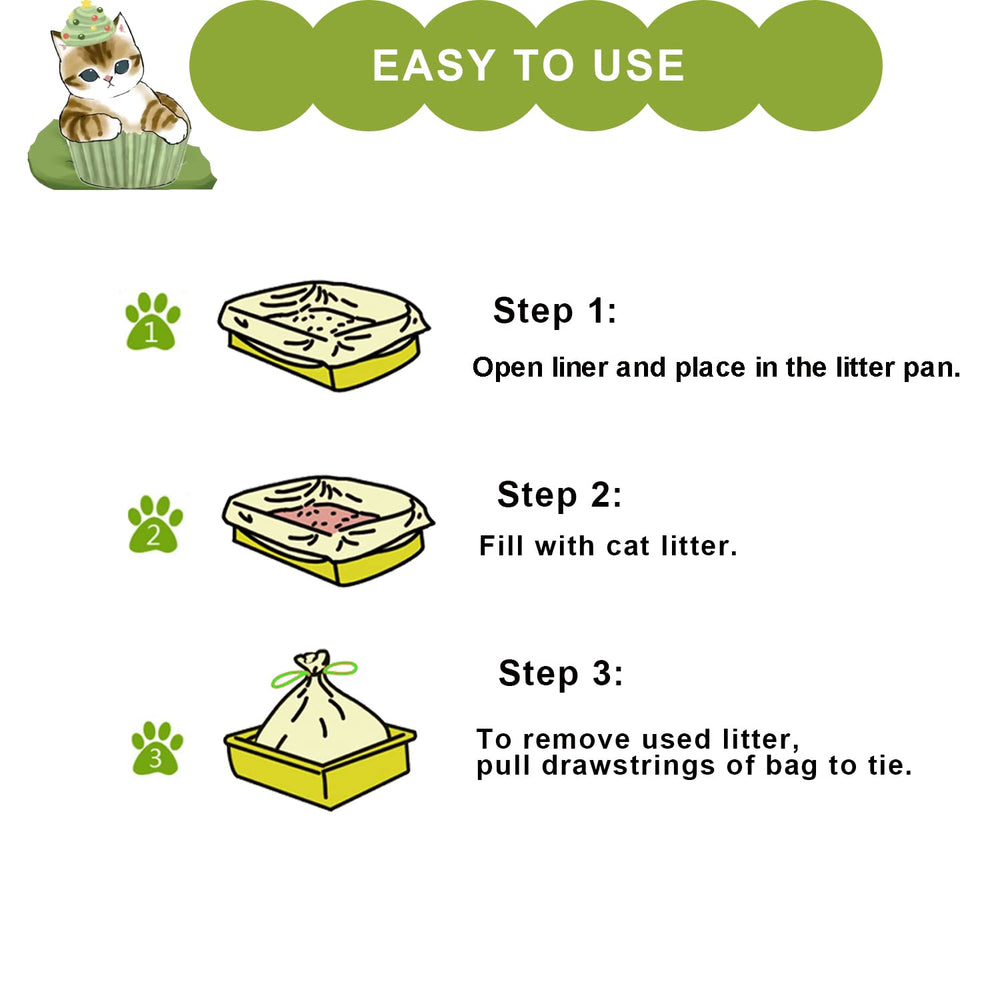 Mavere jumbo litter liners easy disposal scene suggests mess-free cleanup.