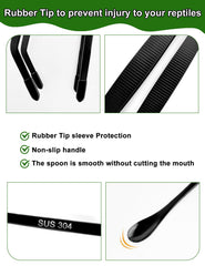 MaviyTxen reptile feeding spoon for precise placement of small prey.